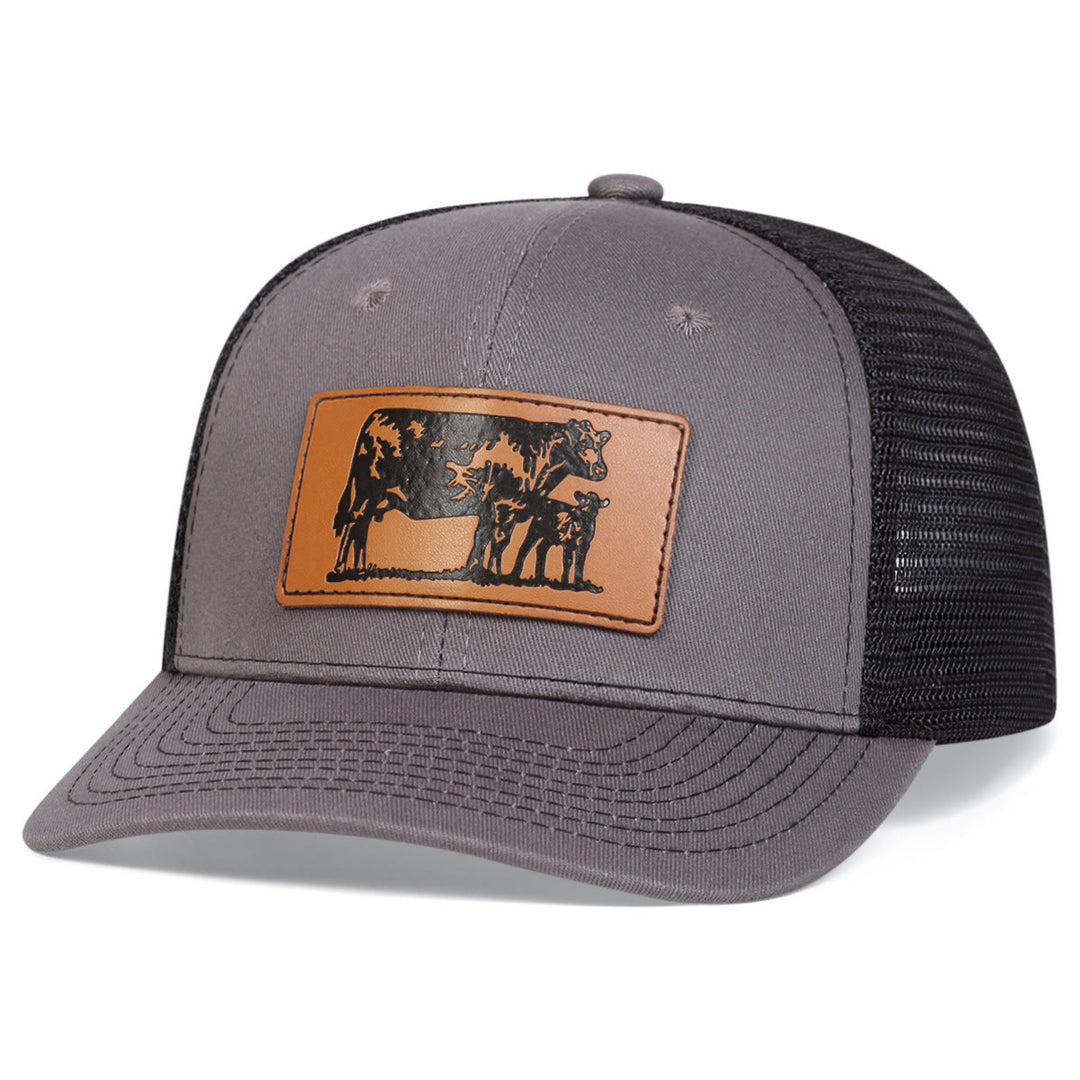 Casquette de camionneur ajustable « Taureau mène le veau »