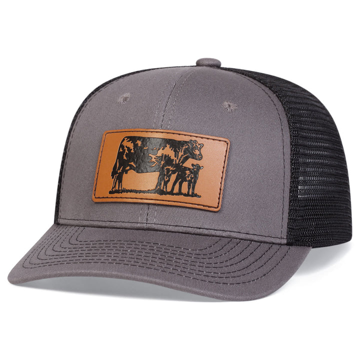 Casquette de camionneur ajustable « Taureau mène le veau »