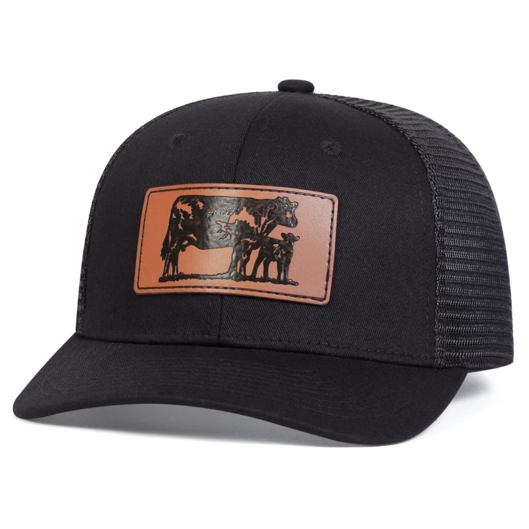 Casquette de camionneur ajustable « Taureau mène le veau »