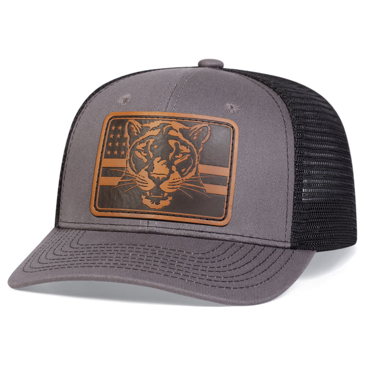 Casquette de camionneur ajustable avec drapeau tête de tigre