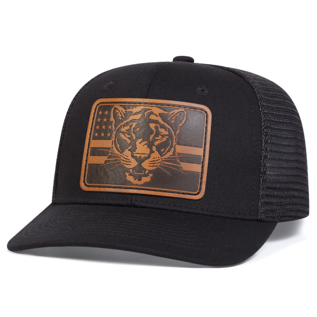 Casquette de camionneur ajustable avec drapeau tête de tigre