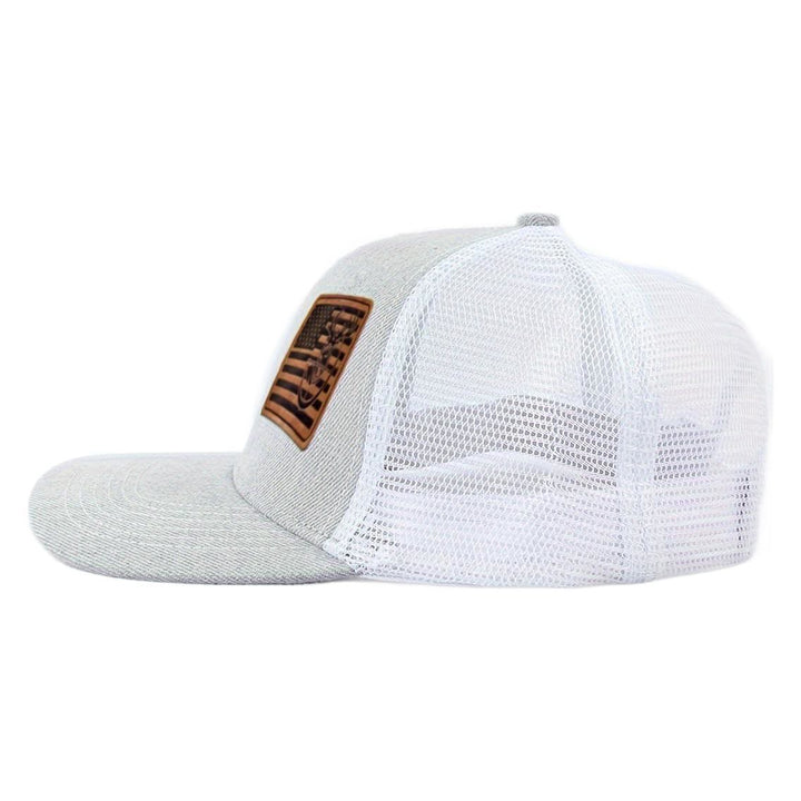 Casquette de camionneur ajustable pour homme avec drapeau géométrique à tête de cerf