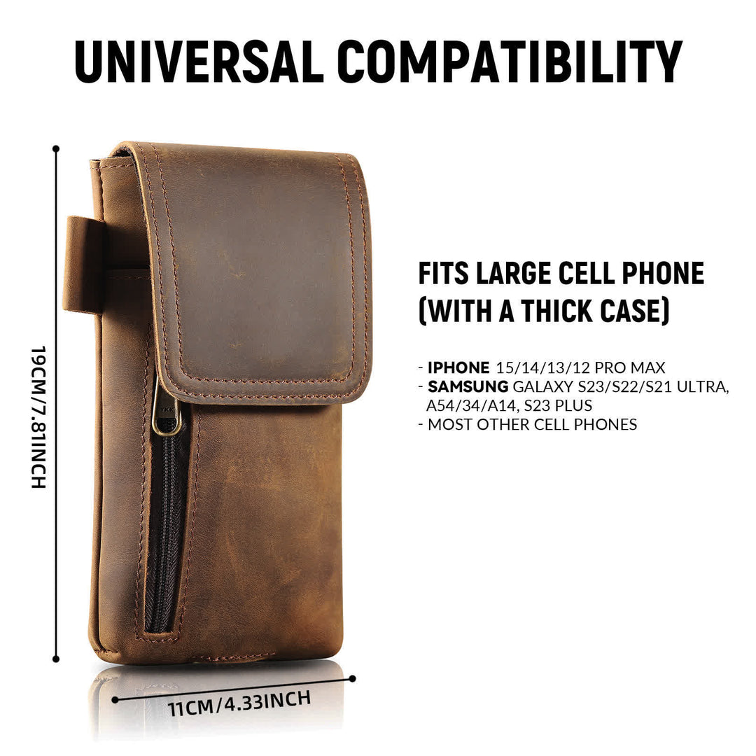 Sac banane magnétique multifonction en cuir pour téléphone