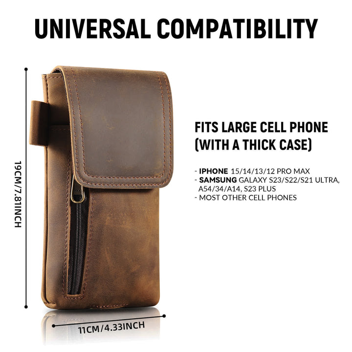 Sac banane magnétique multifonction en cuir pour téléphone