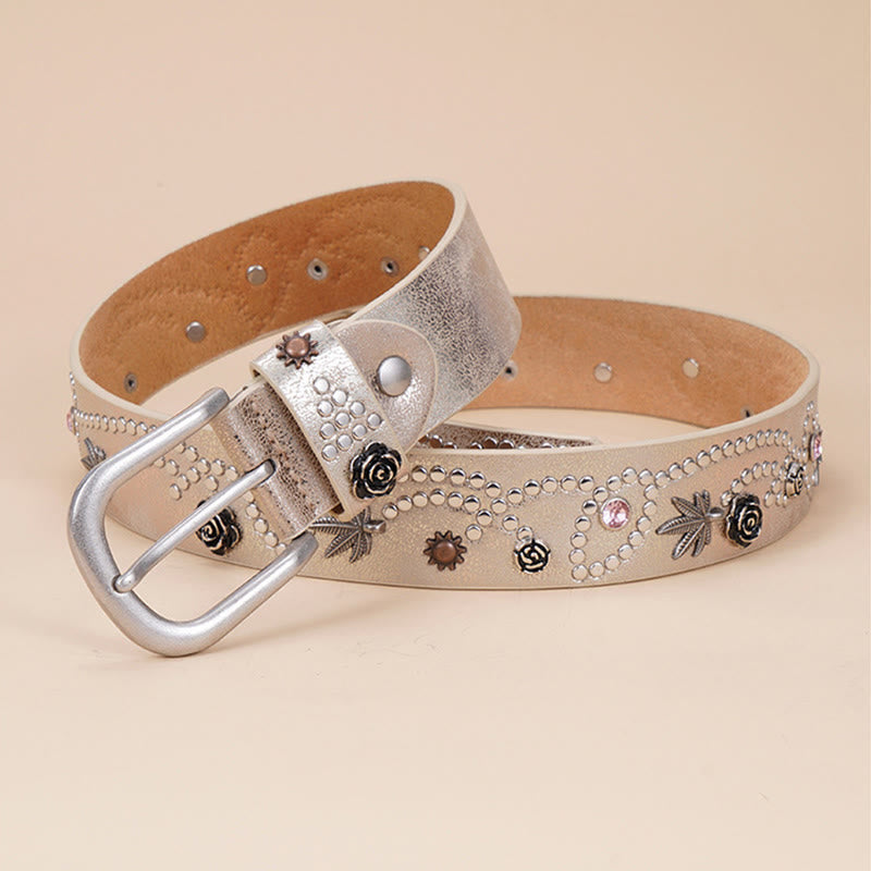 Ceinture à boucle ardillon style cowgirl western pour femme