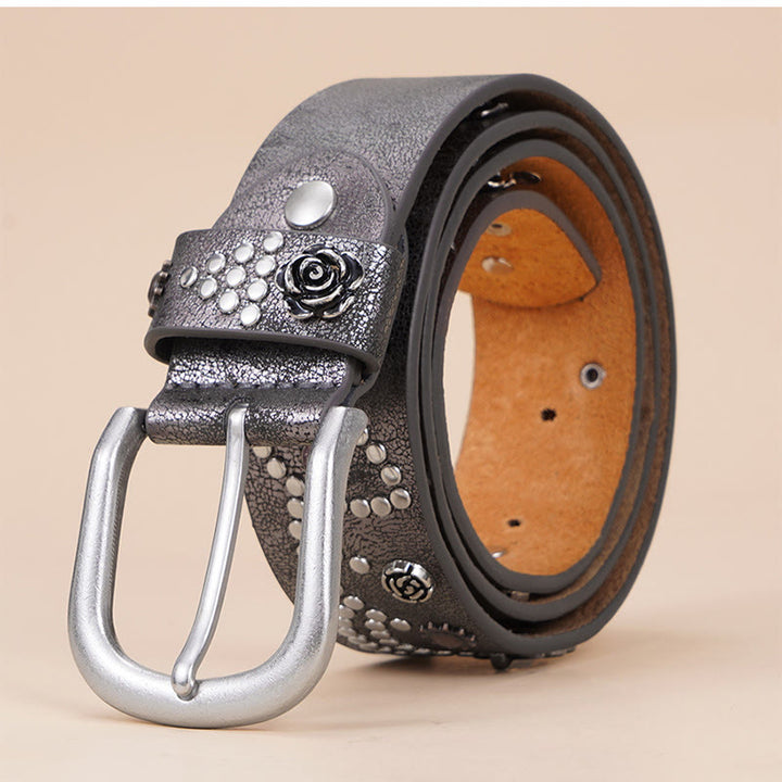 Ceinture à boucle ardillon style cowgirl western pour femme