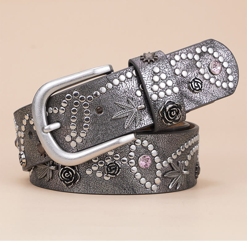 Ceinture à boucle ardillon style cowgirl western pour femme