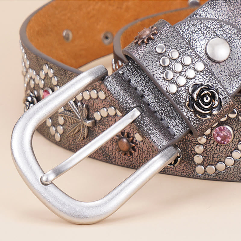 Ceinture à boucle ardillon style cowgirl western pour femme