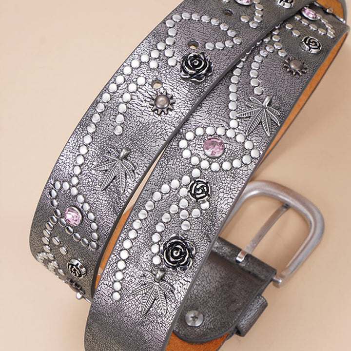 Ceinture à boucle ardillon style cowgirl western pour femme