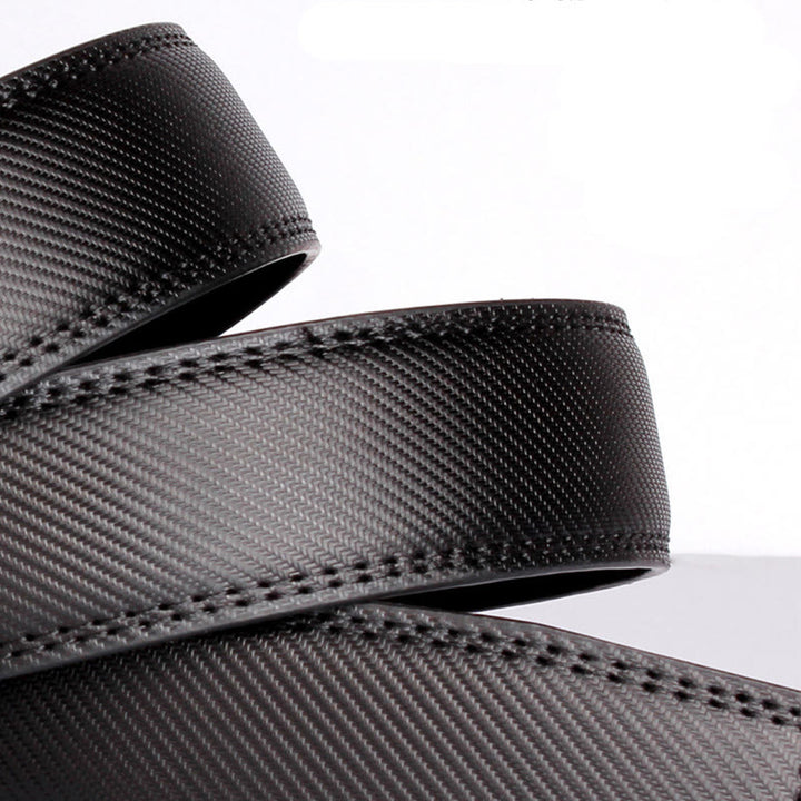 Ceinture à cliquet coulissant en cuir véritable pour homme