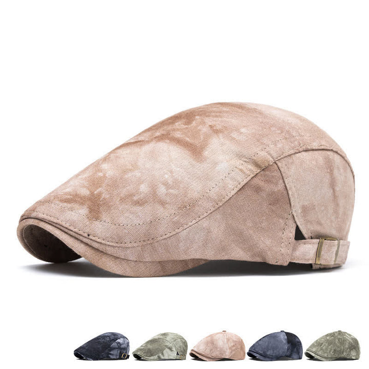 Béret gavroche en coton tie-dye élégant pour le printemps