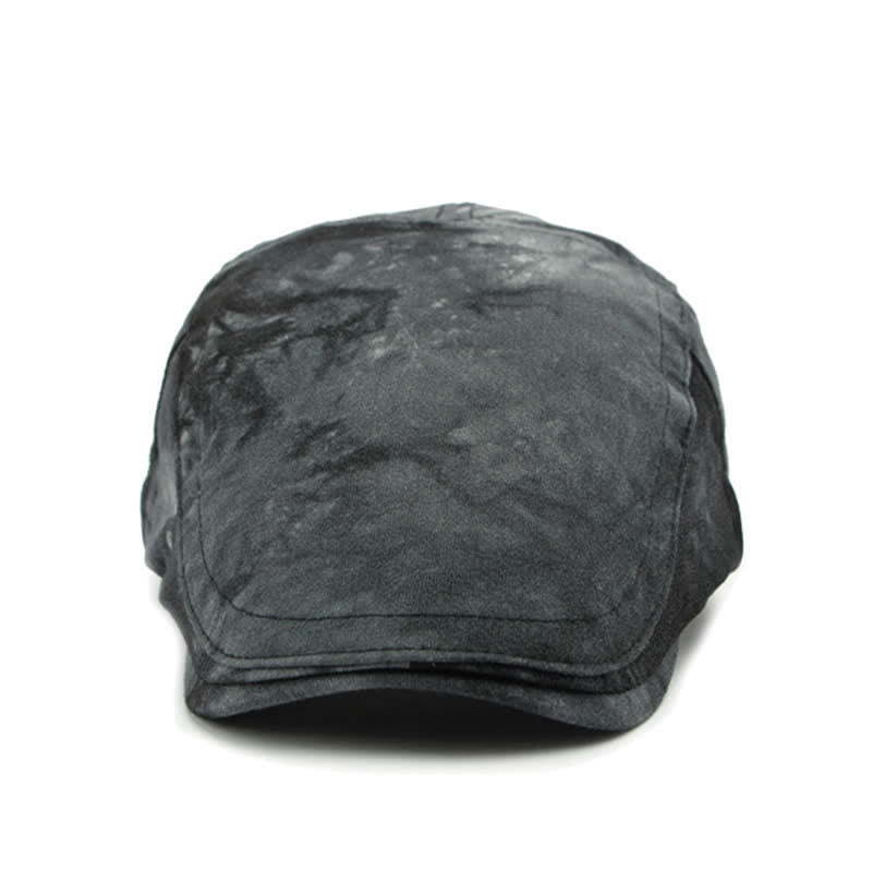 Béret gavroche en coton tie-dye de style vintage