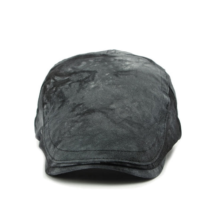 Béret gavroche en coton tie-dye de style vintage