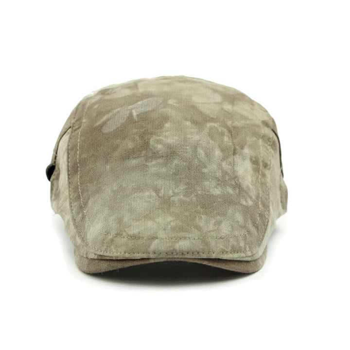 Béret gavroche en coton tie-dye de style vintage