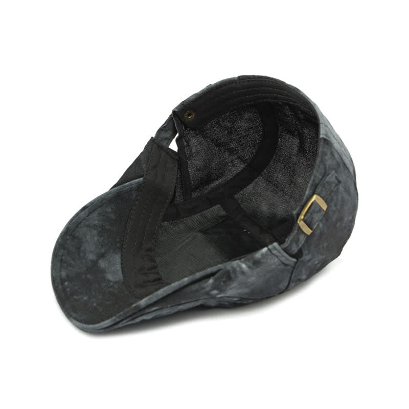 Béret gavroche en coton tie-dye de style vintage