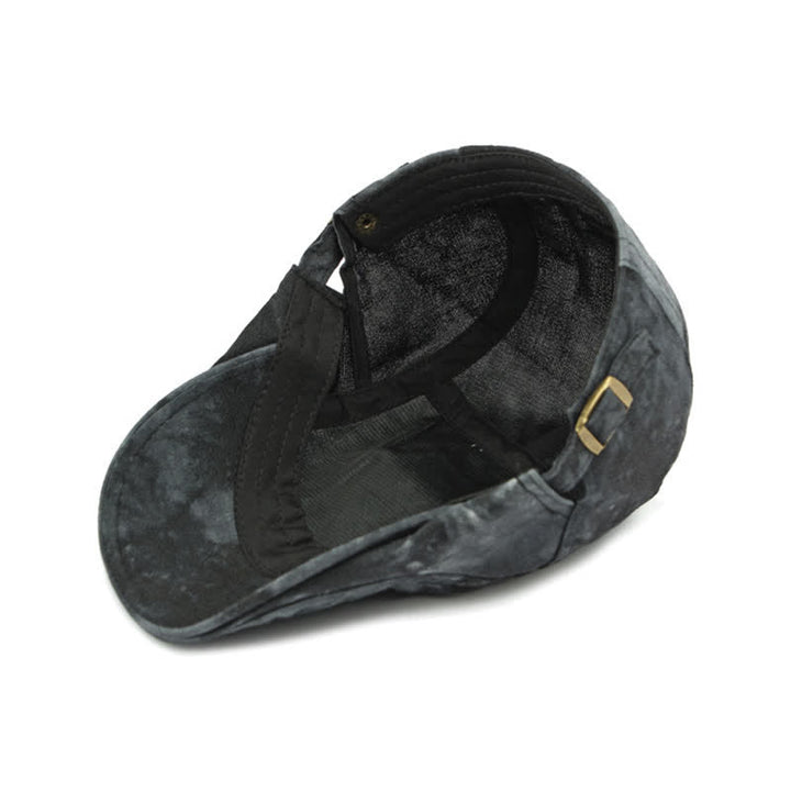 Béret gavroche en coton tie-dye de style vintage