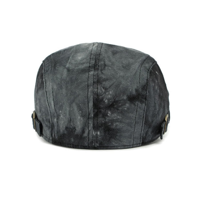 Béret gavroche en coton tie-dye de style vintage