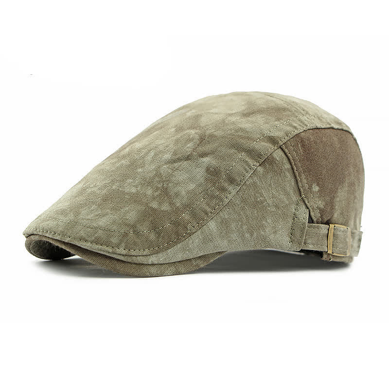 Béret gavroche en coton tie-dye de style vintage
