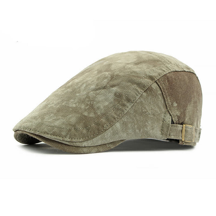 Béret gavroche en coton tie-dye de style vintage