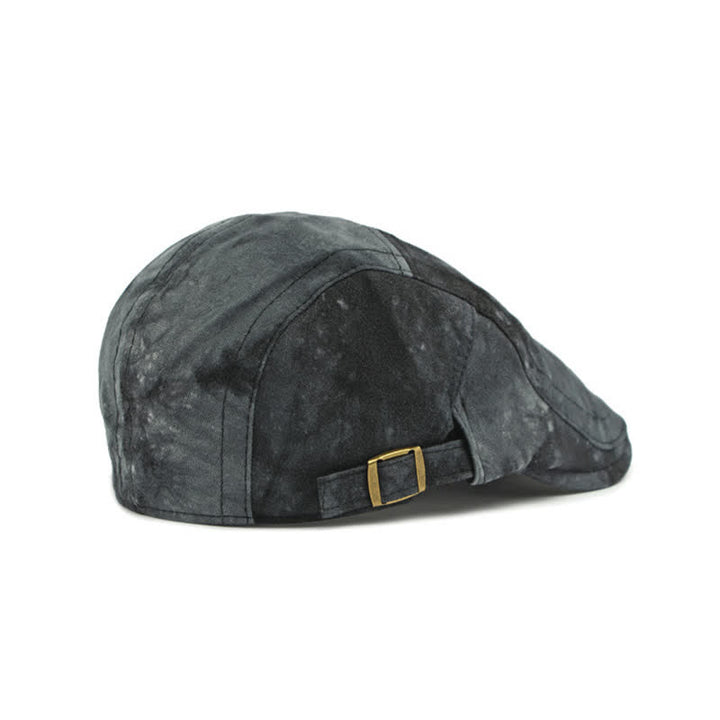 Béret gavroche en coton tie-dye de style vintage