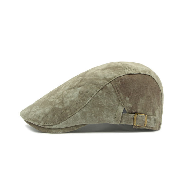 Béret gavroche en coton tie-dye de style vintage