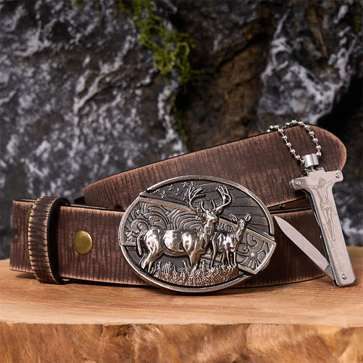 Coffret de bricolage Poker Ace avec couteau caché, boucle de ceinture et briquet Black Ice