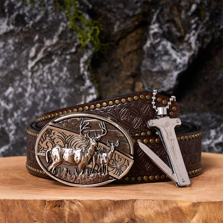 Coffret de bricolage Poker Ace avec couteau caché, boucle de ceinture et briquet Black Ice
