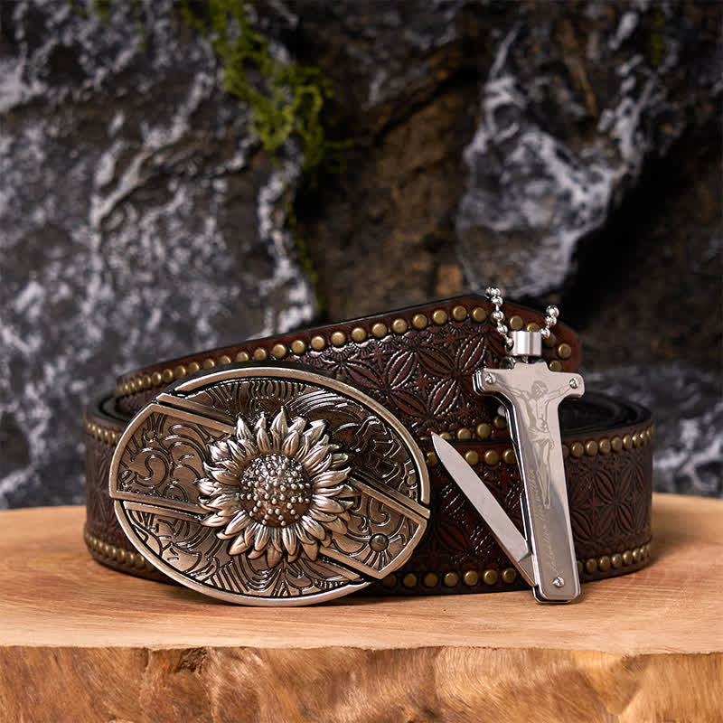 Coffret de bricolage Poker Ace avec couteau caché, boucle de ceinture et briquet Black Ice