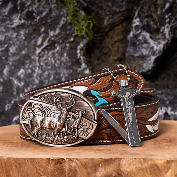 Coffret de bricolage Poker Ace avec couteau caché, boucle de ceinture et briquet Black Ice
