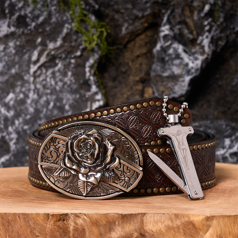 Coffret de bricolage Poker Ace avec couteau caché, boucle de ceinture et briquet Black Ice