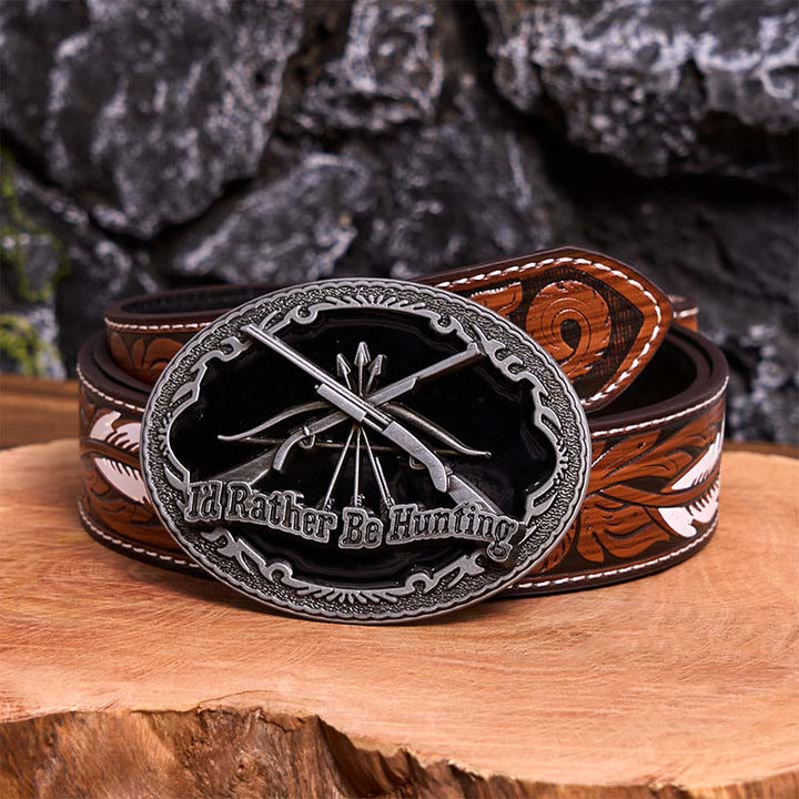 Je préférerais être un fusil de chasse, boucle de ceinture en cuir à faire soi-même