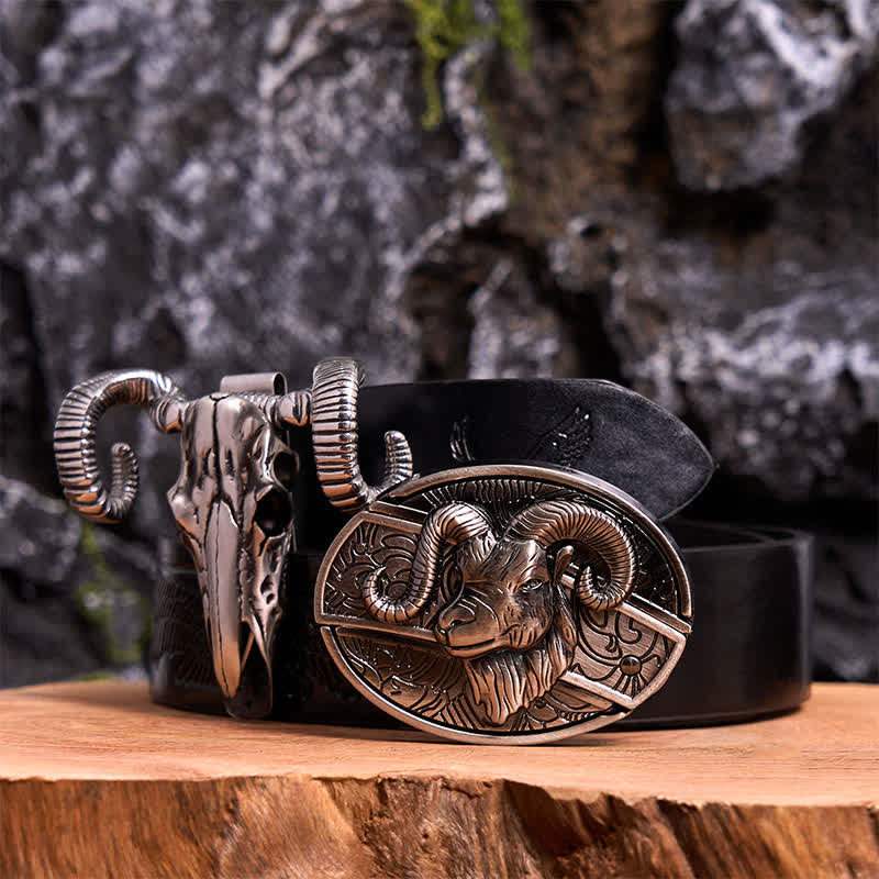 Ensemble de boucles de ceinture, couteau caché, crâne, mouton, pendentif, bricolage