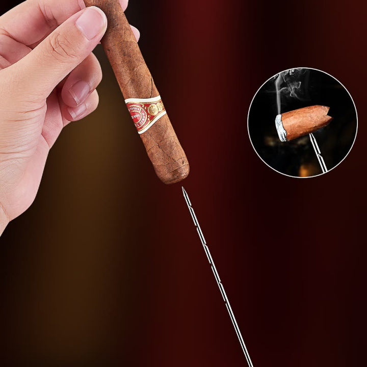 Briquet 3 en 1 à triple brûleur avec perforateur et aiguille à cigares intégrés
