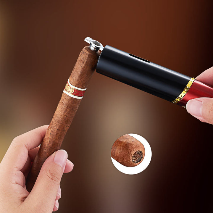 Briquet 3 en 1 à triple brûleur avec perforateur et aiguille à cigares intégrés