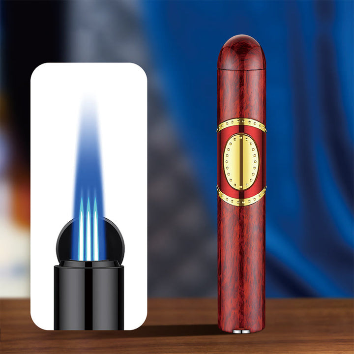 Briquet 3 en 1 à triple brûleur avec perforateur et aiguille à cigares intégrés