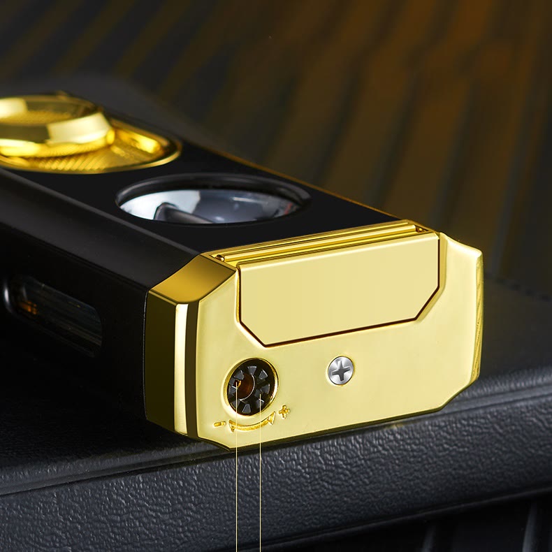 Briquet 3 en 1 à triple brûleur avec coupe-cigare intégré