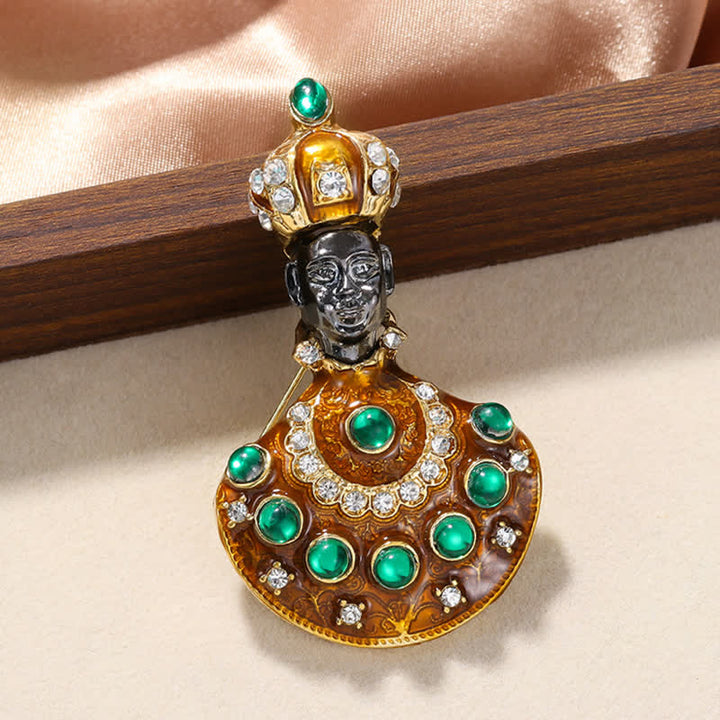 Broche de costume de génie médiéval unisexe, grande et inhabituelle