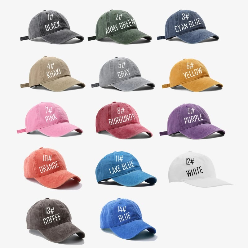 Casquette de baseball réglable avec impression de texte personnalisée