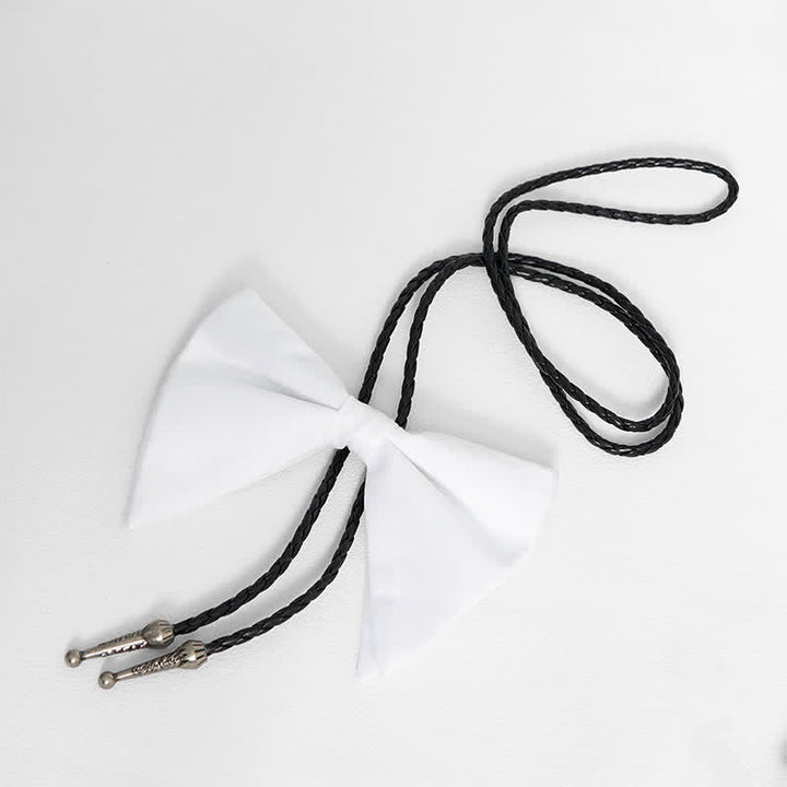 Cravate bolo surdimensionnée noire et blanche créative