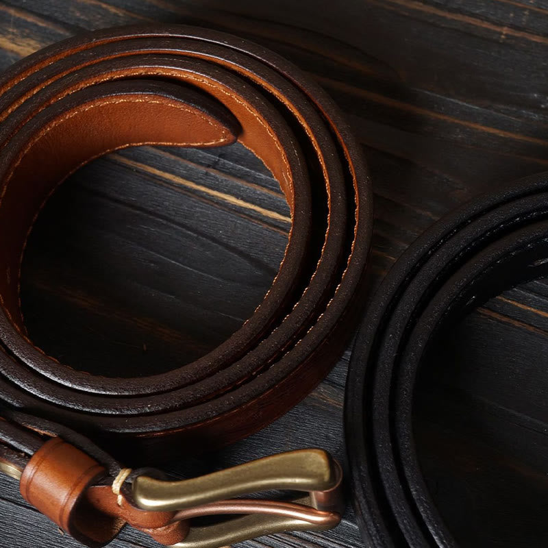 Ceinture en cuir à motif floral en relief avec boucle en laiton massif