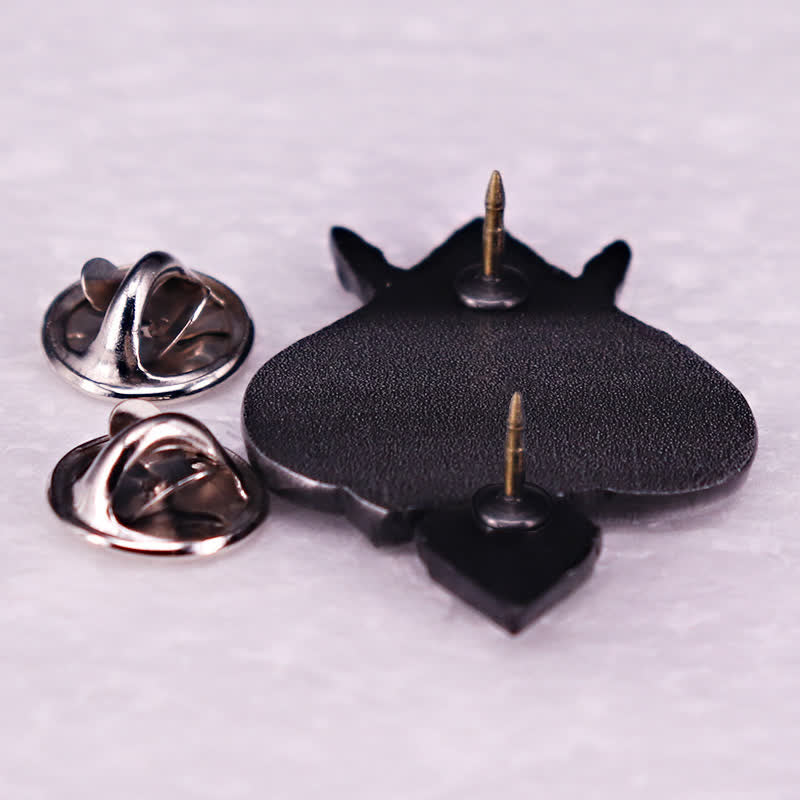 Broche As de pique Crâne Squelette Main de diable Cornes