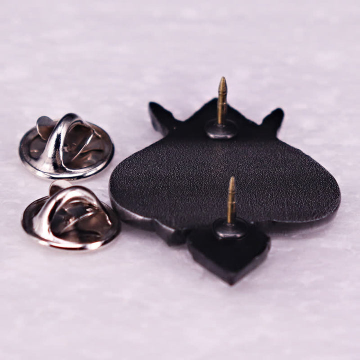Broche As de pique Crâne Squelette Main de diable Cornes
