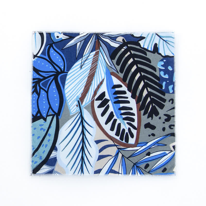 Pochette de costume en coton à motifs floraux pour homme
