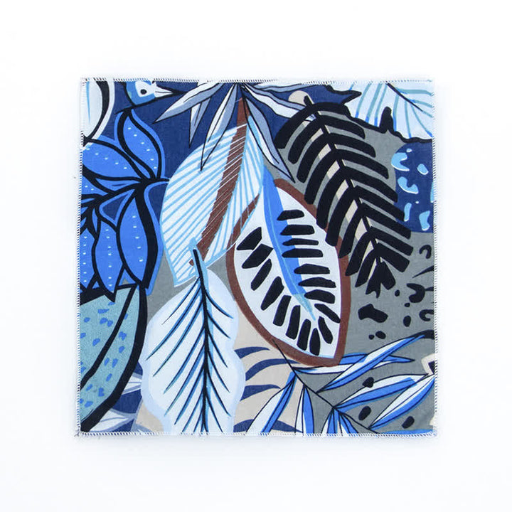 Pochette de costume en coton à motifs floraux pour homme