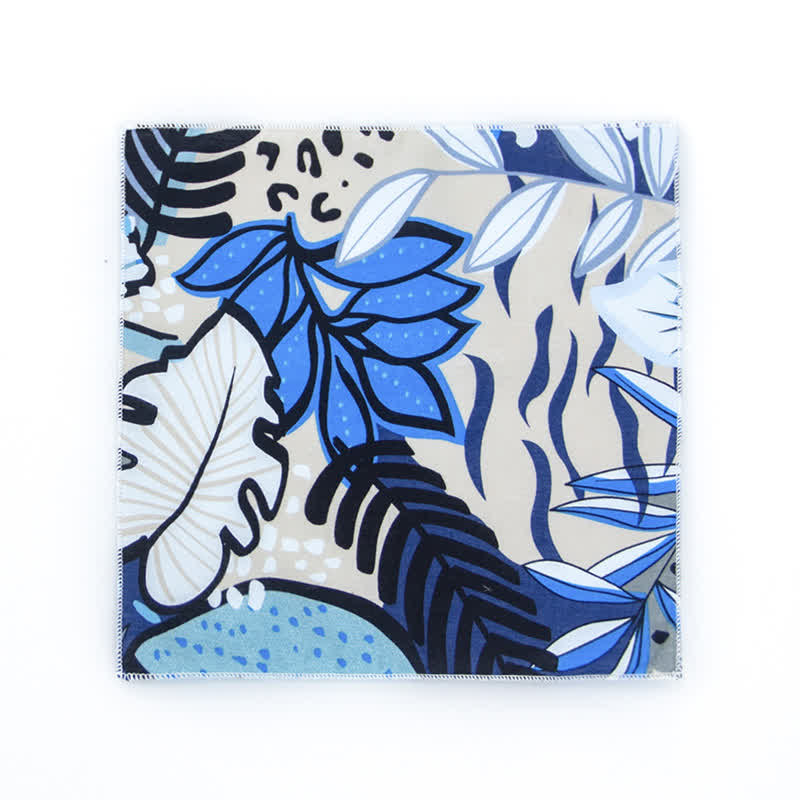 Pochette de costume en coton à motifs floraux pour homme