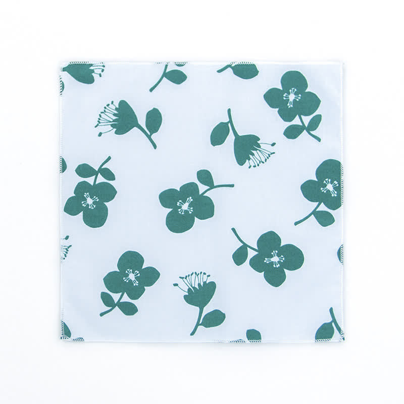Pochette de costume en coton à motifs floraux pour homme