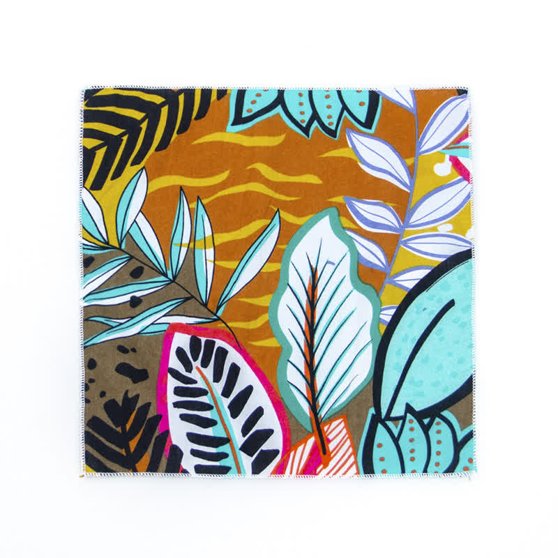 Pochette de costume en coton à motifs floraux pour homme