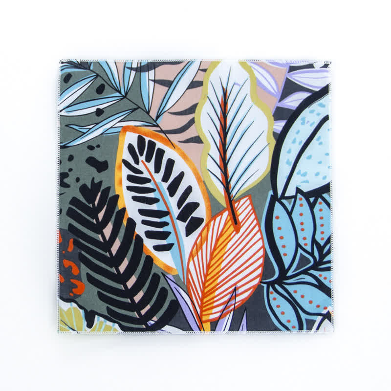 Pochette de costume en coton à motifs floraux pour homme