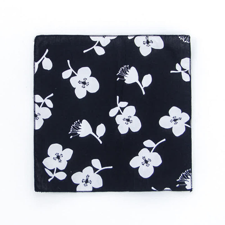 Pochette de costume en coton à motifs floraux pour homme