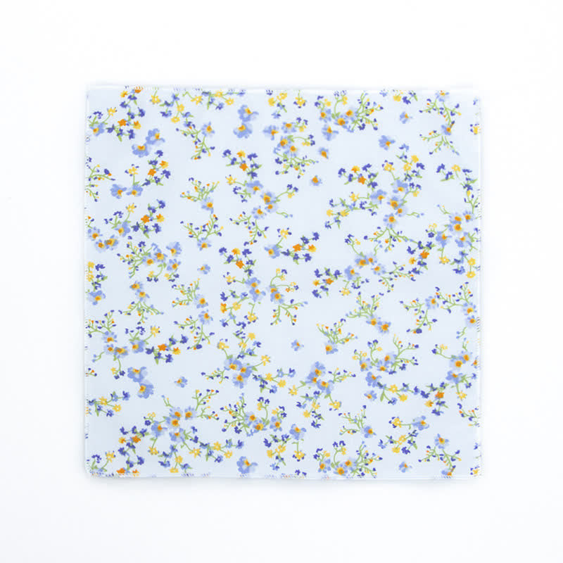 Pochette de costume en coton à motifs floraux pour homme